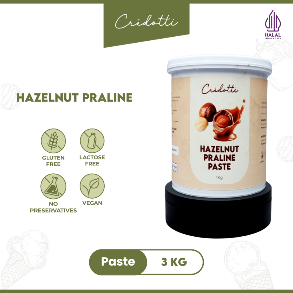 

Hazelnut Praline Paste Brown Color / Pasta Baking Flavor Bakery (3kg)