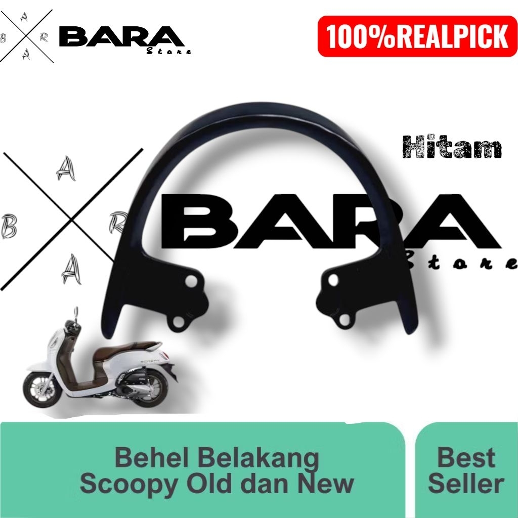 Behel Belakang Honda Scoopy Old dan New/ Behel Scoopy Tahun 2017-2020/Planger Belakang Scoopy