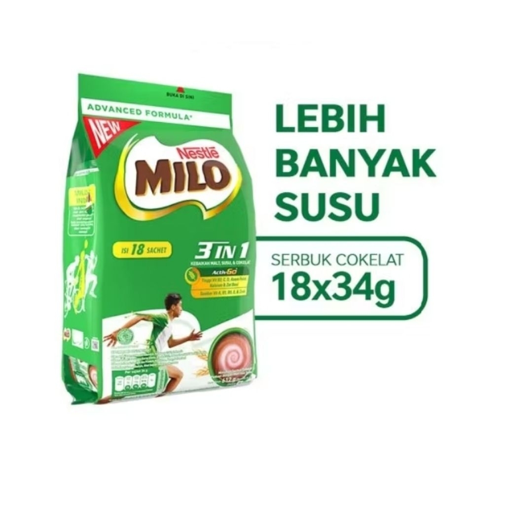 

Milo 3in1 Pouch 18x34 gram