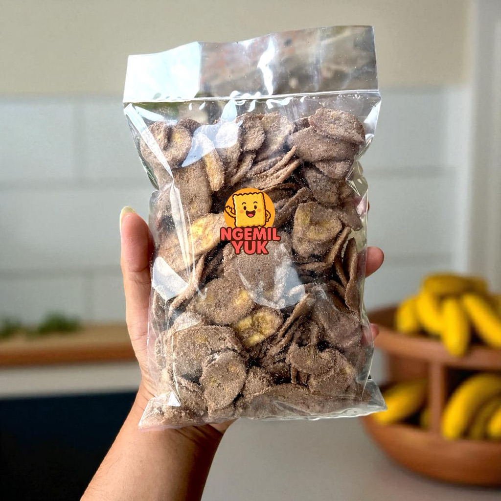 

Keripik Pisang Coklat Khas Lampung 250gr kering krispi