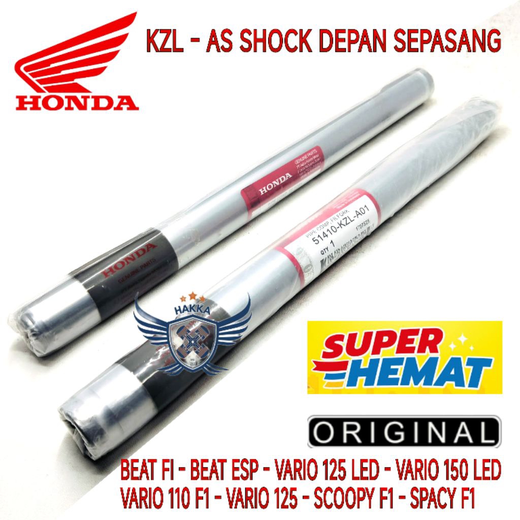 1SET KZL AS SHOCK DEPAN SEPASANG HONDA BEAT F1, AS SHOCK DEPAN HONDA BEAT ESP, AS SHOCK DEPAN VARIO 
