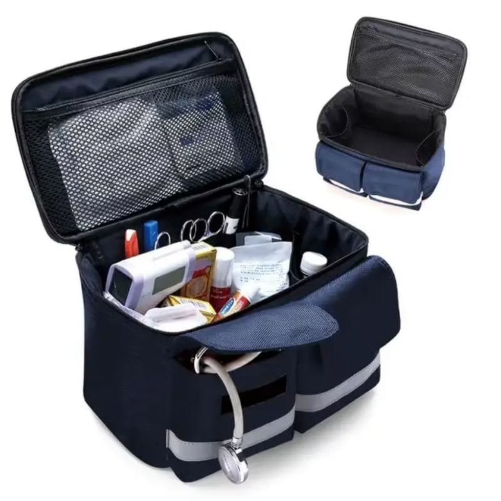 Tas P3K PMI Tas Penyimpanan Peralatan Medis untuk Dokter & Bidan Tas Medis Organisasi Peralatan Terl