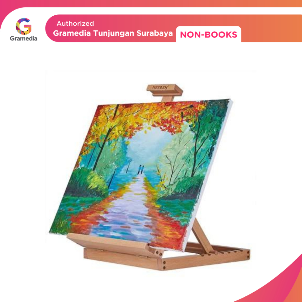 

Gramedia Tunjungan : Meeden Tabletop H-Frame Easel / Easel Lukis Meja Kayu