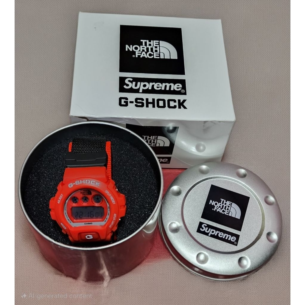 TNF x Supreme x G-SHOCK Watch 'Red'