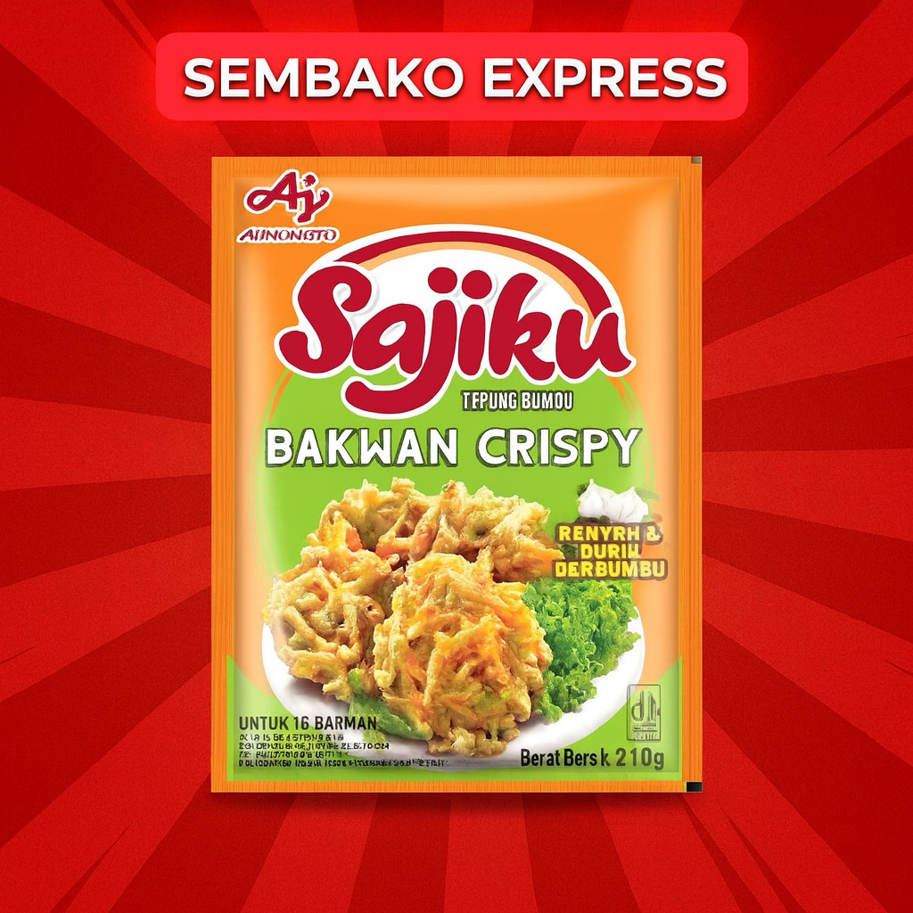 

Sajiku Tepung Bumbu Bakwan Crispy 210 g – Renyah, Gurih, dan Berbumbu