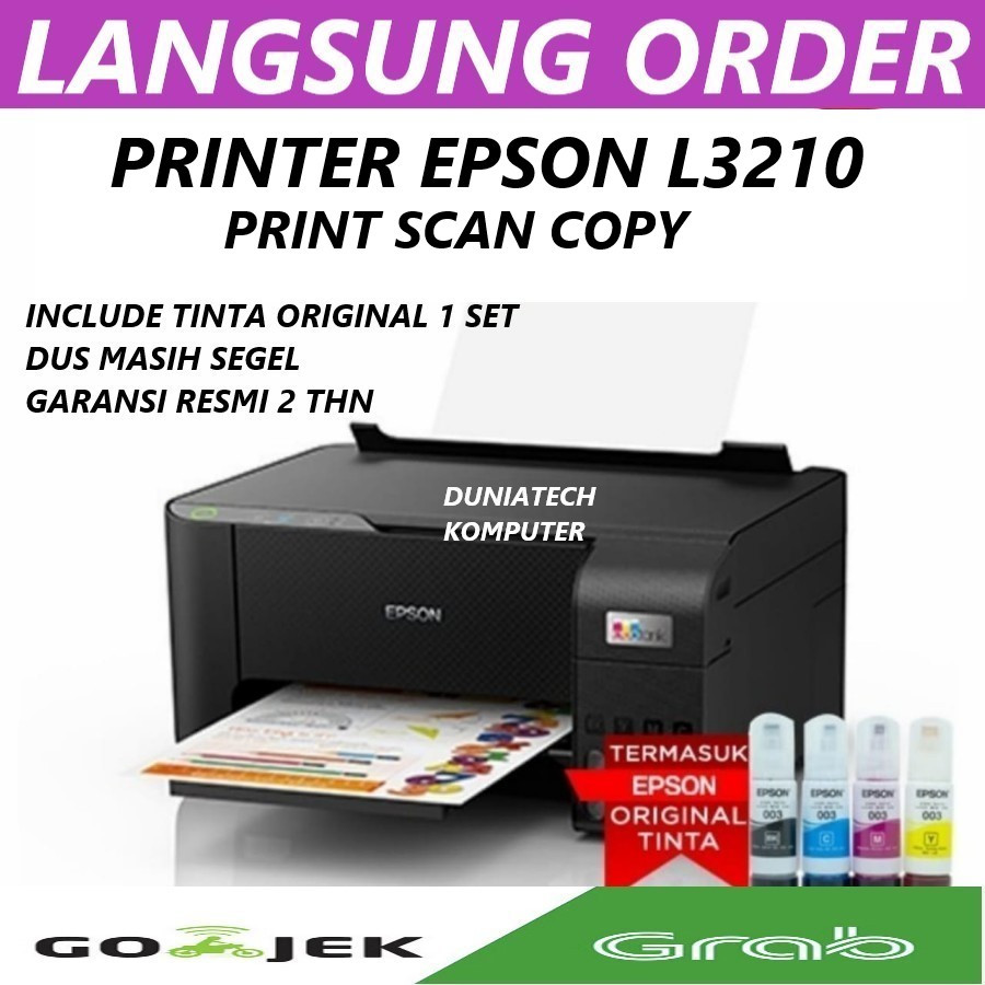 Printer Epson L3210 / L3211 EcoTank All in One GARANSI RESMI TINTA ORIGINAL