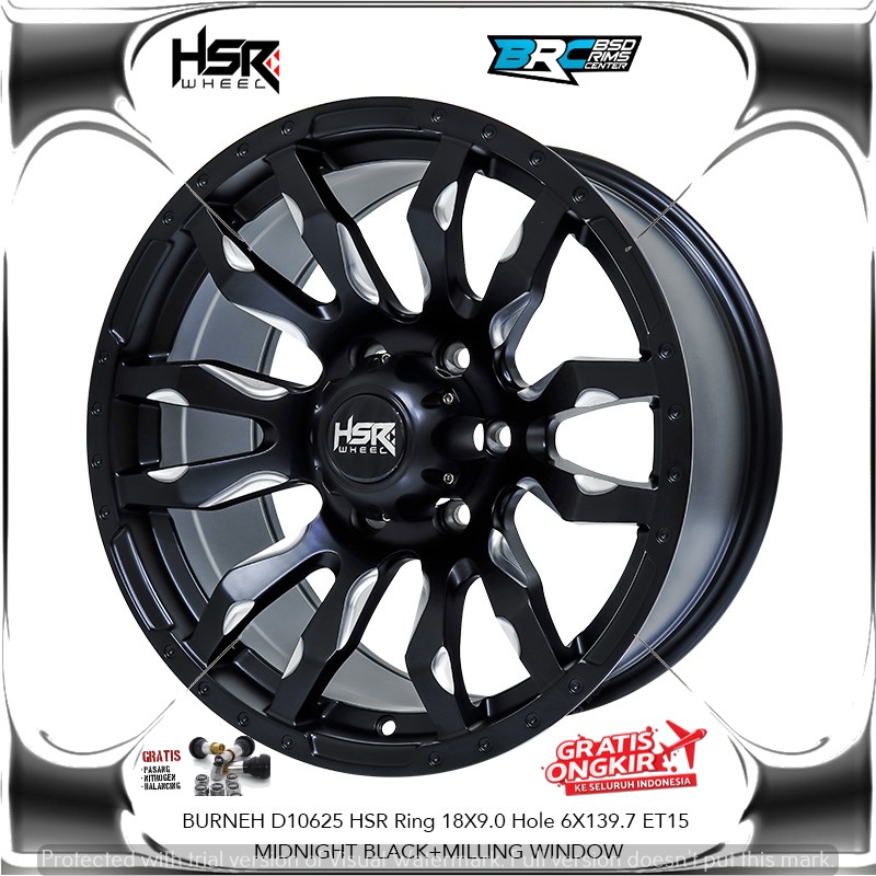 Velg mobil offroad gahar r18 hsr burneh cocok untuk triton hilux double pajero dll