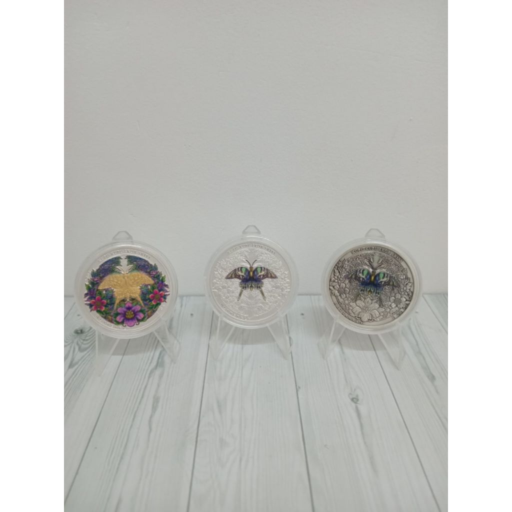 Koin Perak Bullionspot Kupu-Kupu Ekor Sriti 1set ( isi 3 ) 1oz