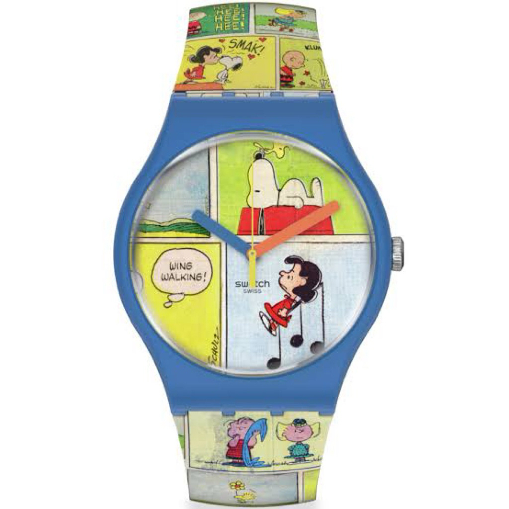 Original 100% SWATCH SO29Z108 PEANUTS SMAK Jam Tangan Pria Analog Limited