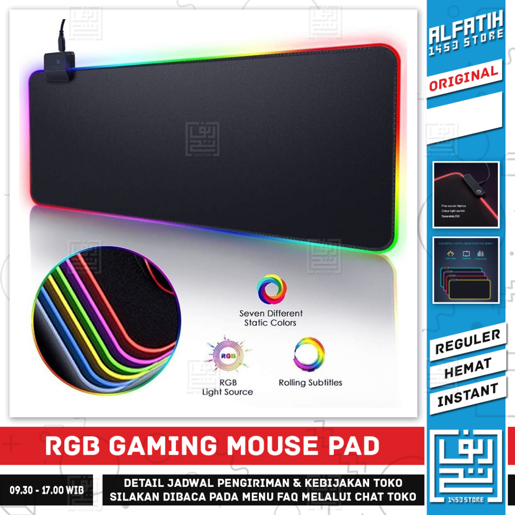 LED RGB Gaming Mouse Pad Luminous Gaming Mouse Pad