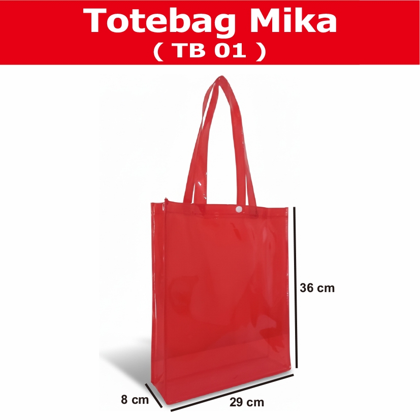 Totebag mika warna transparan