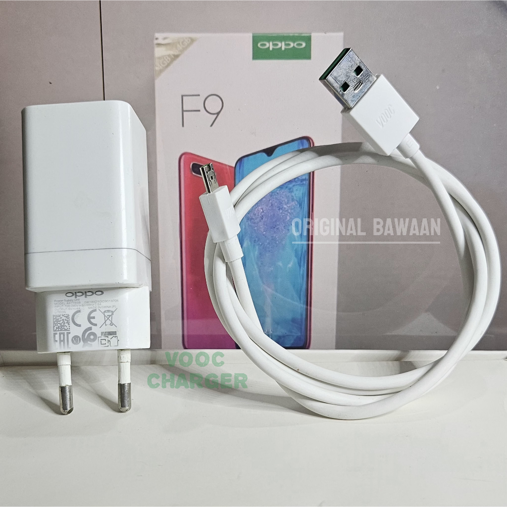 CHARGER OPPO F9 VOOC ORIGINAL BAWAAN MIKRO USB SUPPORT F11/F11 PRO