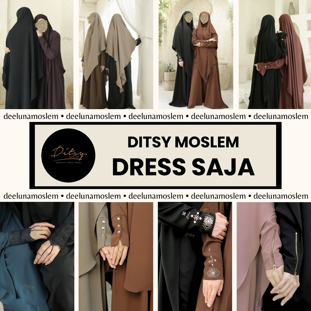 Ditsy Moslem - Dress Saja - (Luya - Lowie - Lavenna - Lummy - Rabeea - Locilia - Lettice - Lorry - L