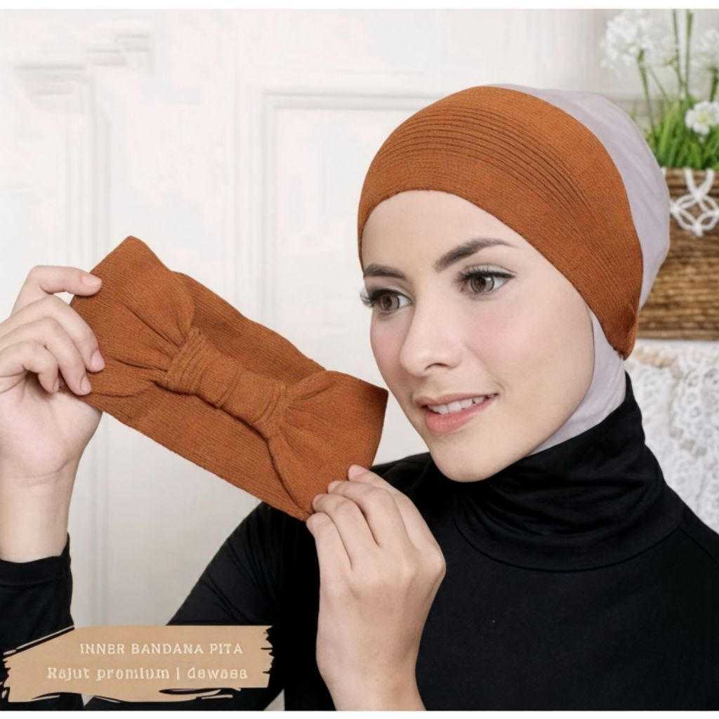 Paket Inner Bandana Pita Rajut (10pcs)