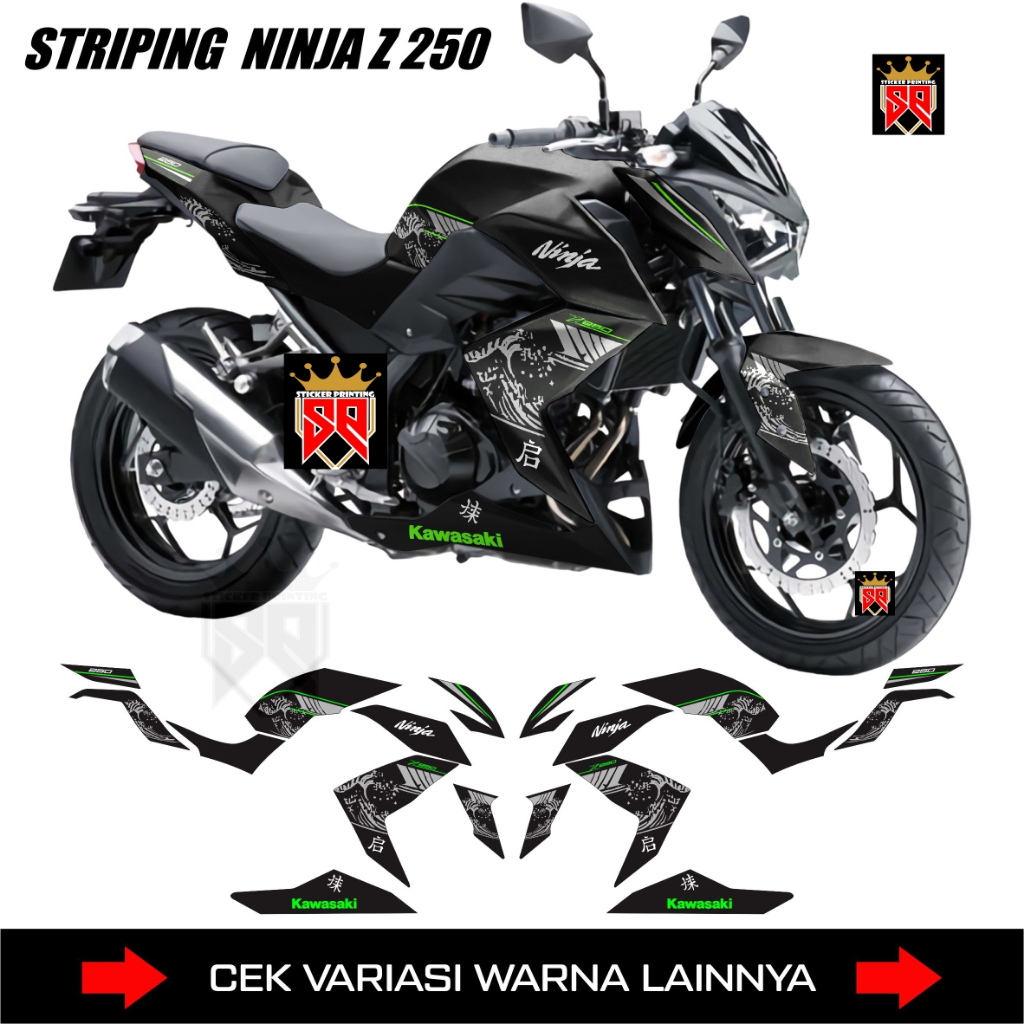 STRIPING NINJA Z250 SL DECAL STICKER FOR KAWASAKI NINJA Z250 Z 250 SL