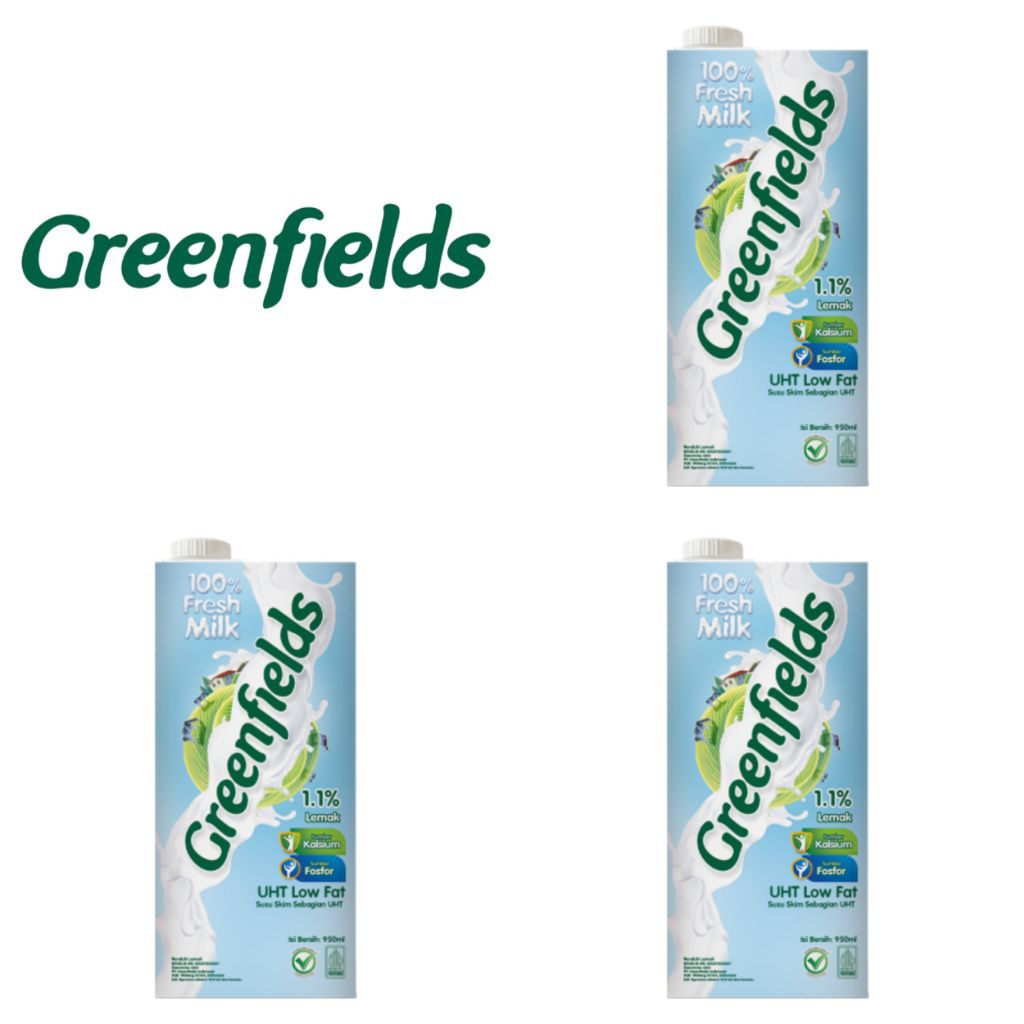 

Greenfields Susu UHT Rendah Lemak Kotak 950 Ml