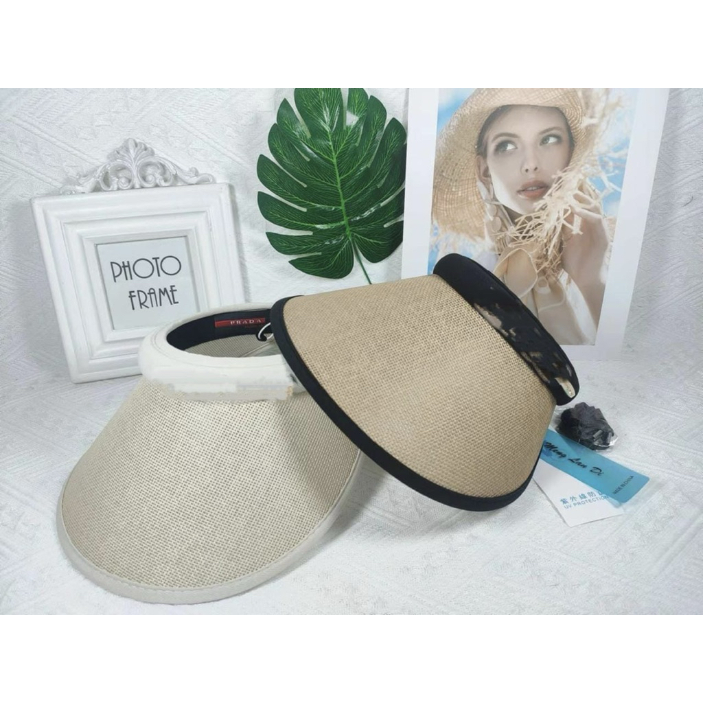 Topi Visor bando/Topi Pantai anti panas + FREE PACKING BOX