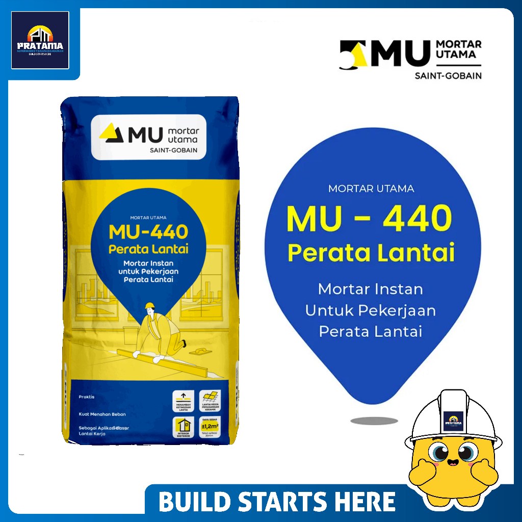 MORTAR UTAMA – SEMEN MU 440 40KG PERATA LANTAI FLOOR SCREED