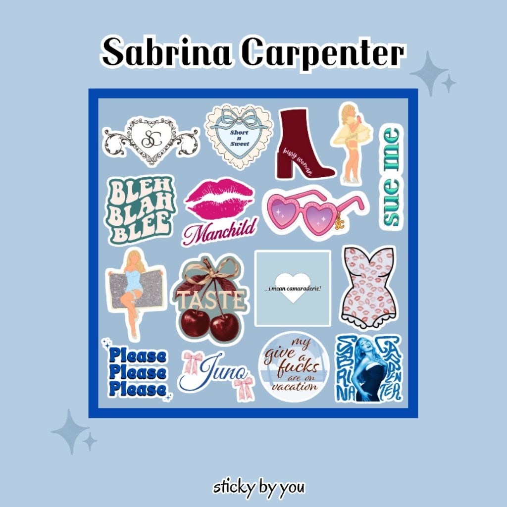 

Sticker Sabrina Carpenter - Sticker Music / Singer / Aesthetic / Tumblr / Gift / Vinyl / Accessories