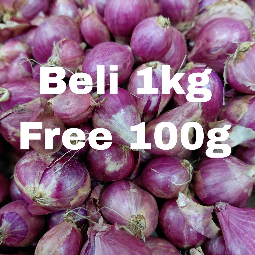

Bawang Merah Bersih Segar 1kg + free 100g
