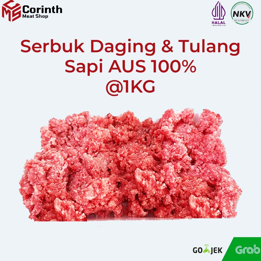 

SERBUK DAGING AUS 1 KG 100% DAGING CAMPUR TULANG / AUS IMPORT BEEF / UNTUK PAKAN HEWAN / HALAL / NKV / BERSIH / SEHAT /