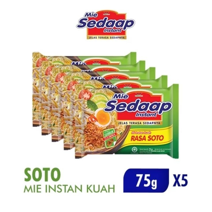 

Mie Sedaap Sedap Soto isi 5 pcs Mie Kuah Instant 70gr