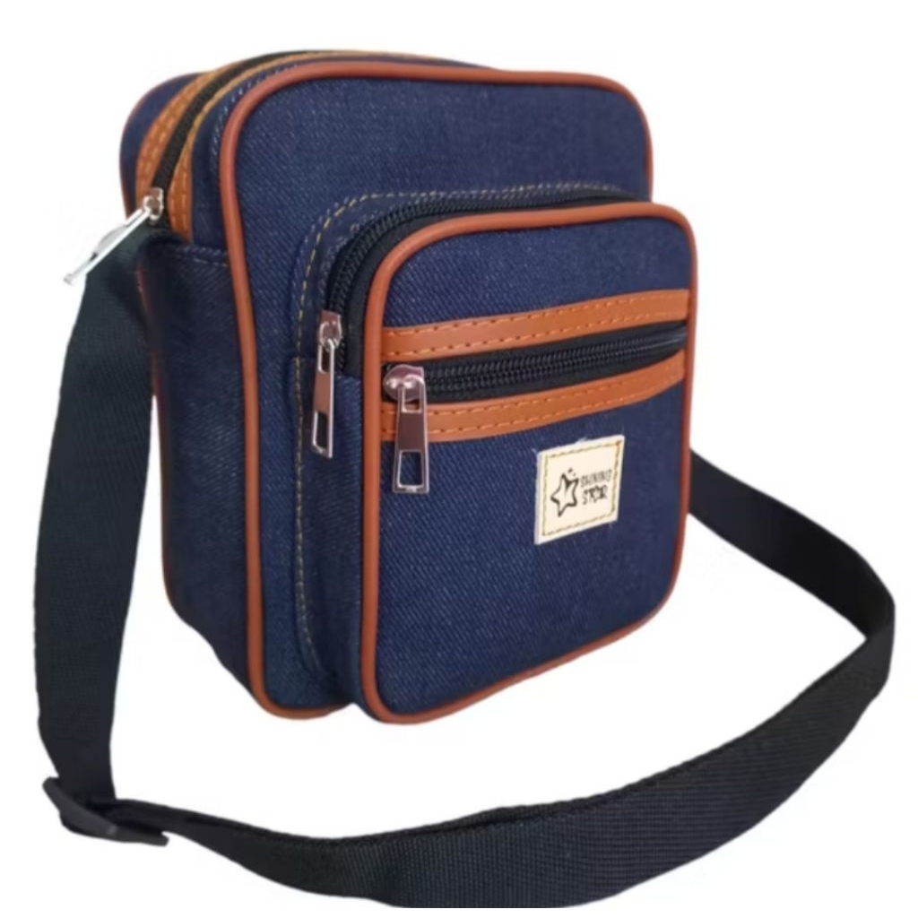 Tas Slempang Pria Wanita Levis / Tas Slempang Bahan Levis