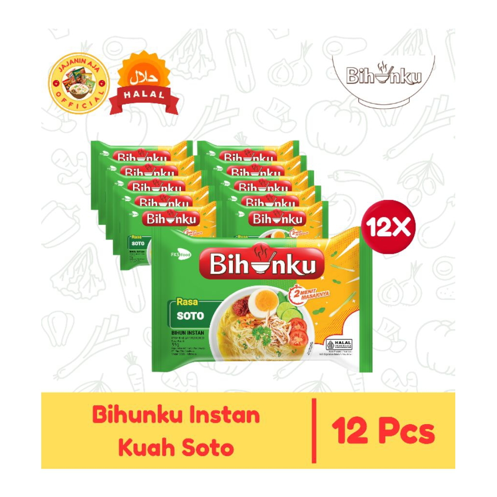 

Bihunku Bihun Instan Kuah Rasa Soto Bundling 12 Pcs | Paket Hemat Bihun Enak | Bihun Enak Gurih & Praktis