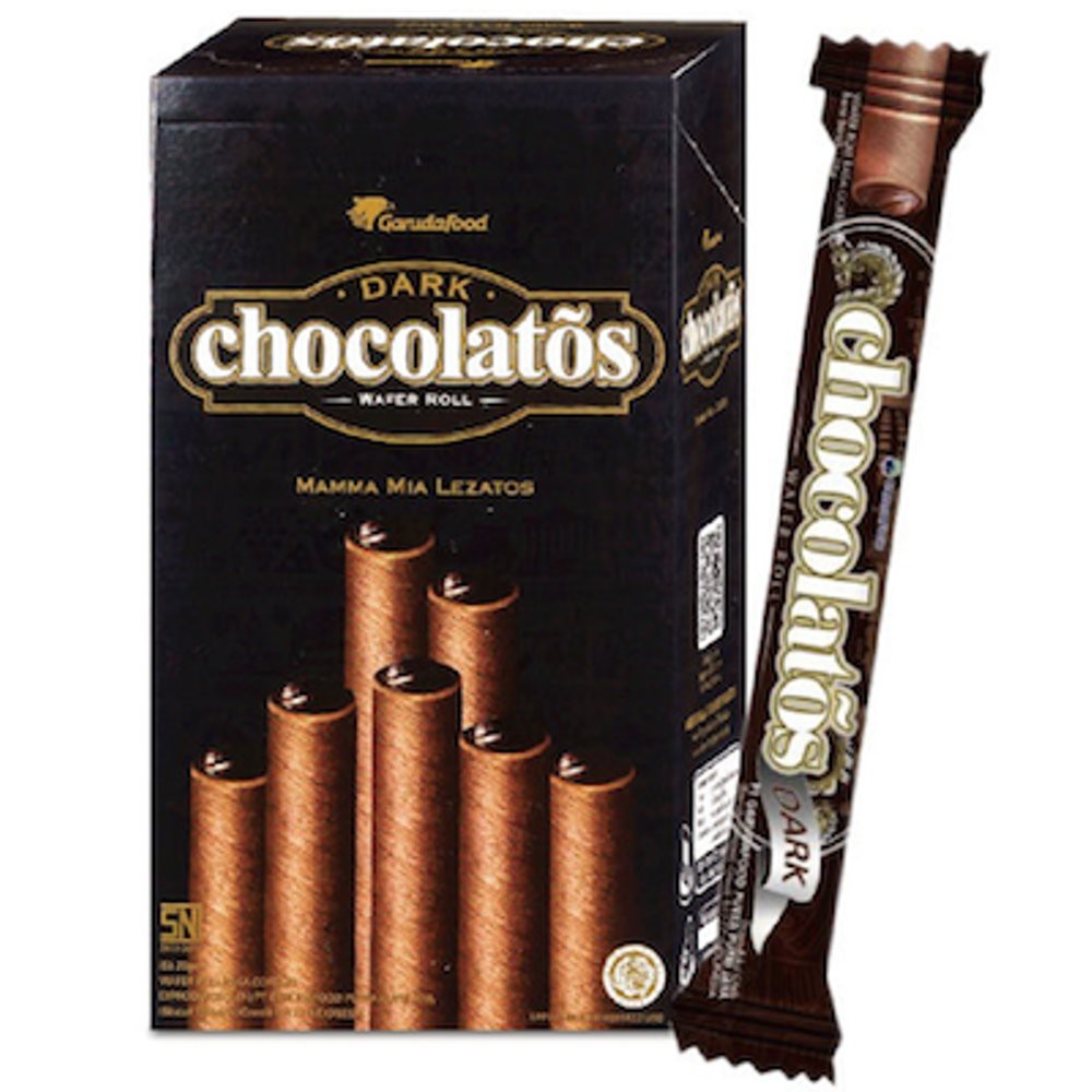 CHOCOLATOS DARK ROLL 14 GR 1 DUS ISI 24 PCS - GROSIRAN MURAH SWALAYAN KOPMA UIN SUKA