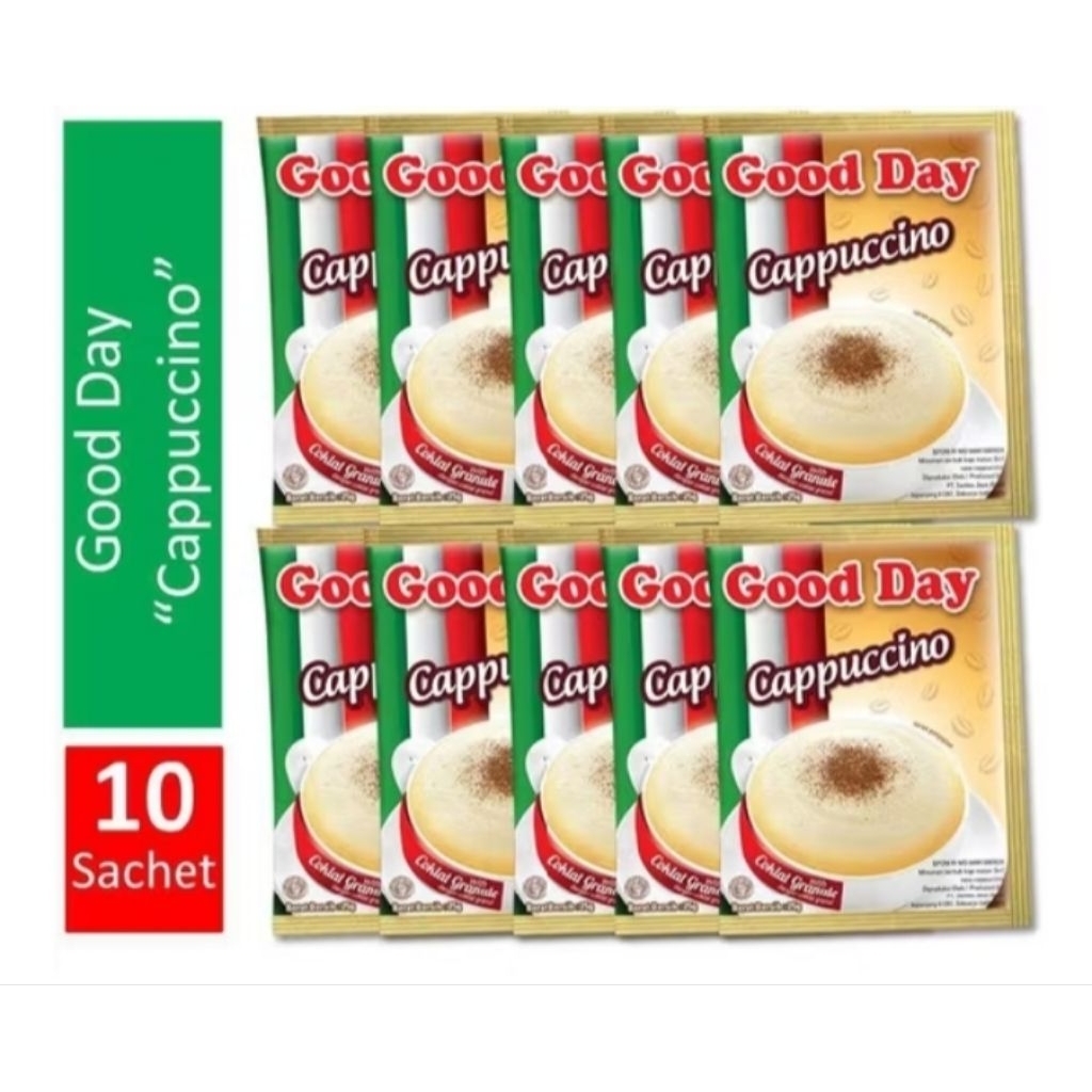 

Good day cappucino 1 renteng isi 10pcs