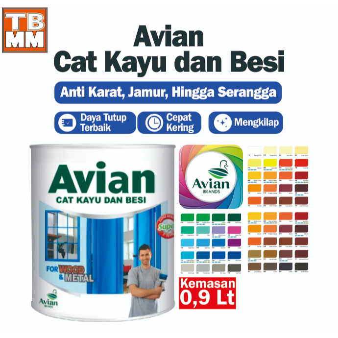 CAT KAYU DAN BESI AVIAN 1 KG / Cat Avian 1kg