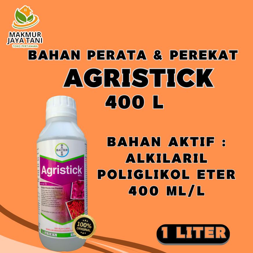 AGRISTICK 1 LITER PEREKAT ALKYLARIL POLIGLIKOL ETER 400 G/L PENEMBUS PEREKAT PERATA PESTISIDA 100% O