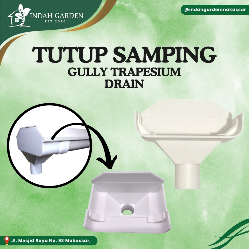 Drain gully trapesium hidroponik talang air hidroponik