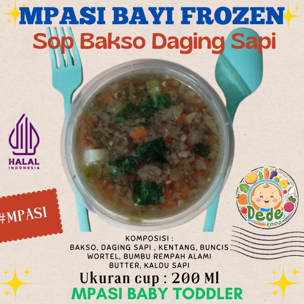 

sop bakso daging sapi (MPASI bayi dan balita) frozen