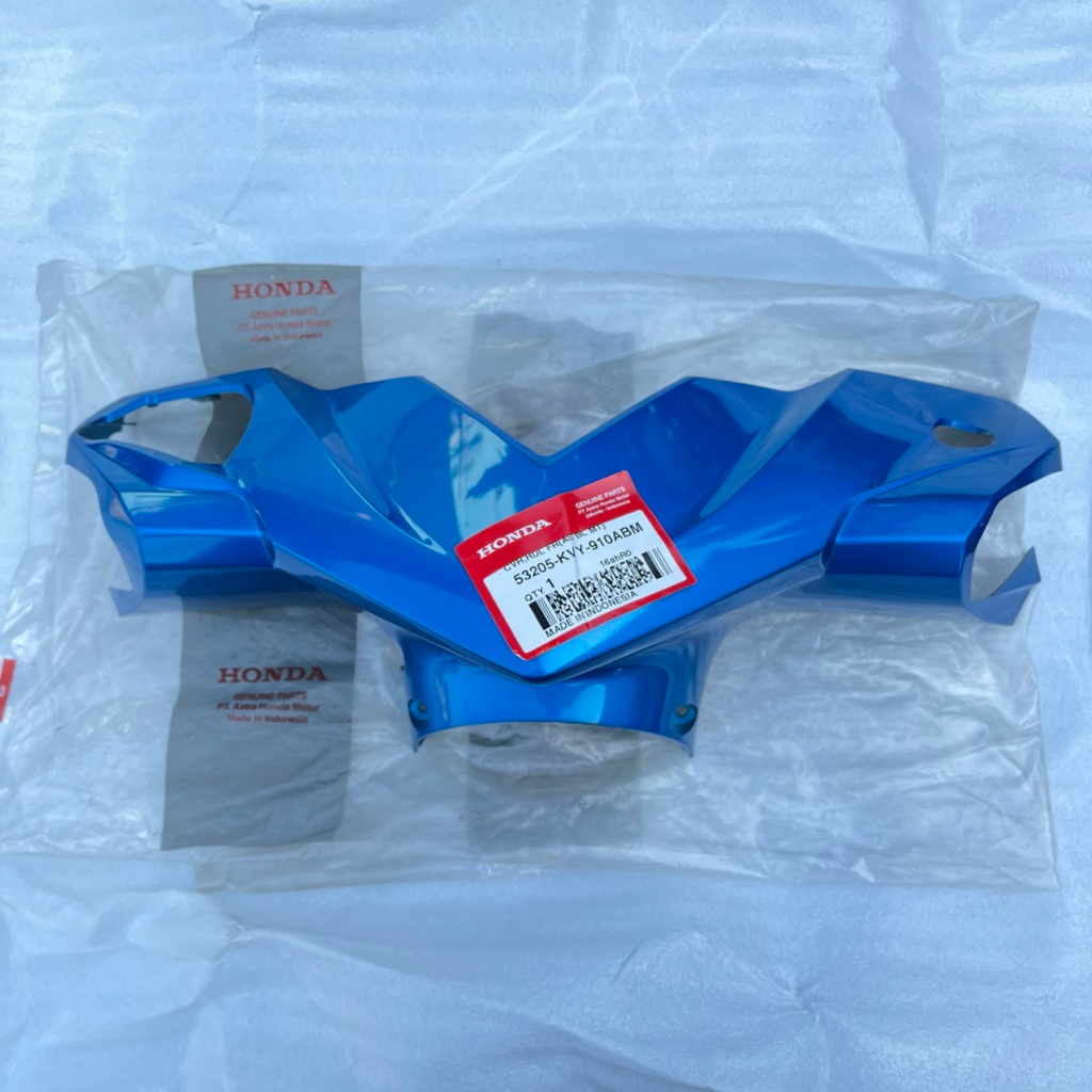 COVER BATOK DEPAN HONDA BEAT KARBU BIRU METALIK ORIGINAL AHM
