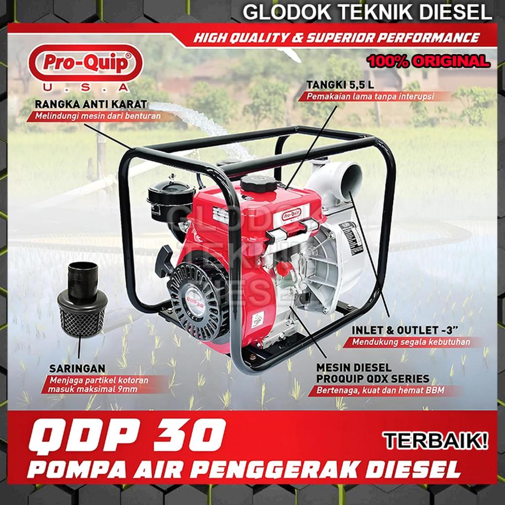 Proquip USA Mesin Pompa Air Penggerak Diesel Solar 3" Inch QDP 30 Mesin Pompa Air Sawah Irigasi Alko