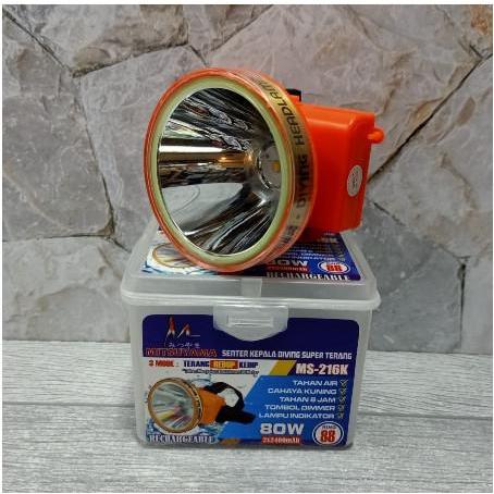 Senter Kepala selam Mitsuyama MS-216K 80W Cahaya Kuning