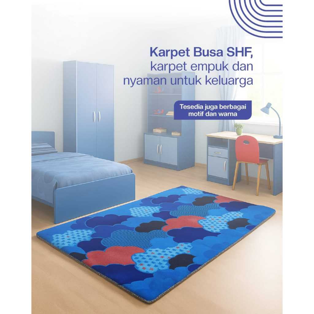 [95x140] Karpet Malaysia Busa in 120/16mm motif Minimalis/ Modern/ Floral