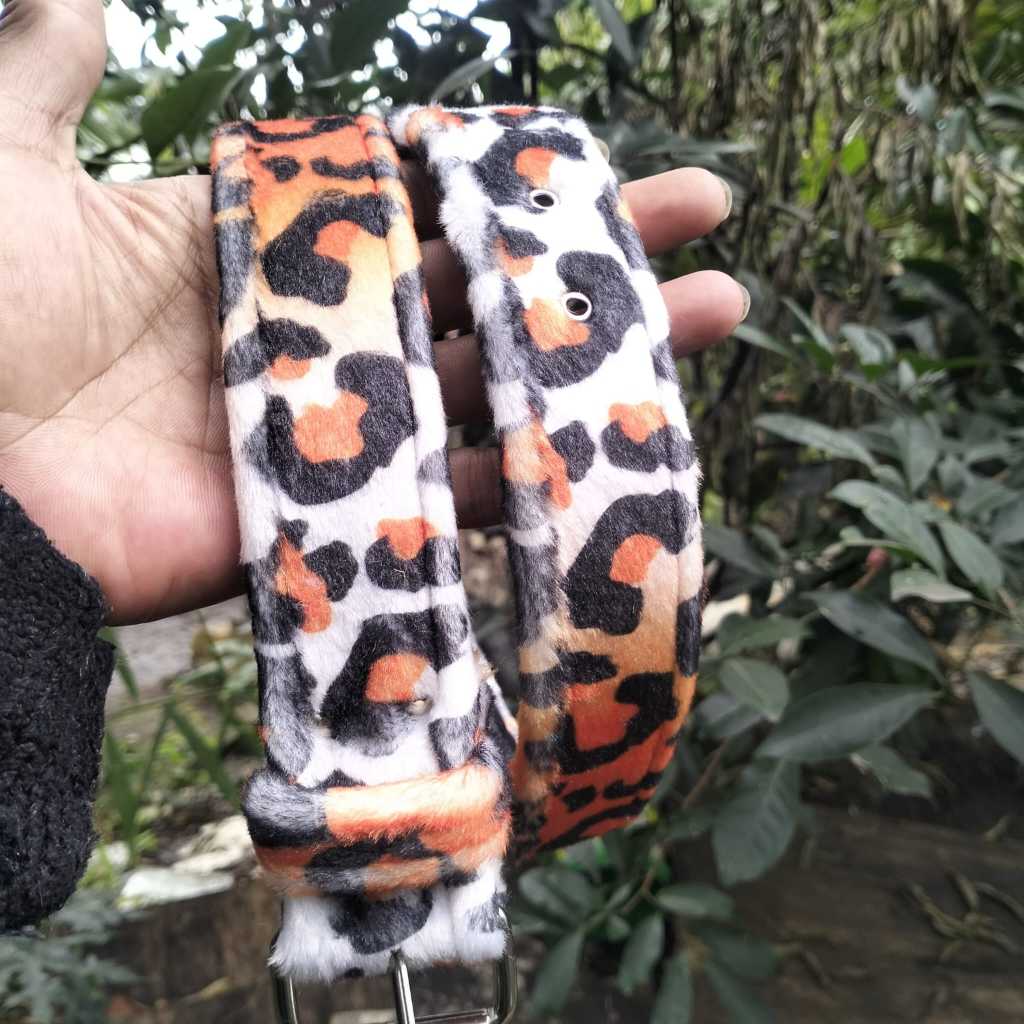 Ikat pinggang leopard / Sabuk motif leopard  / Belt leopard / gesper skena motif leopard