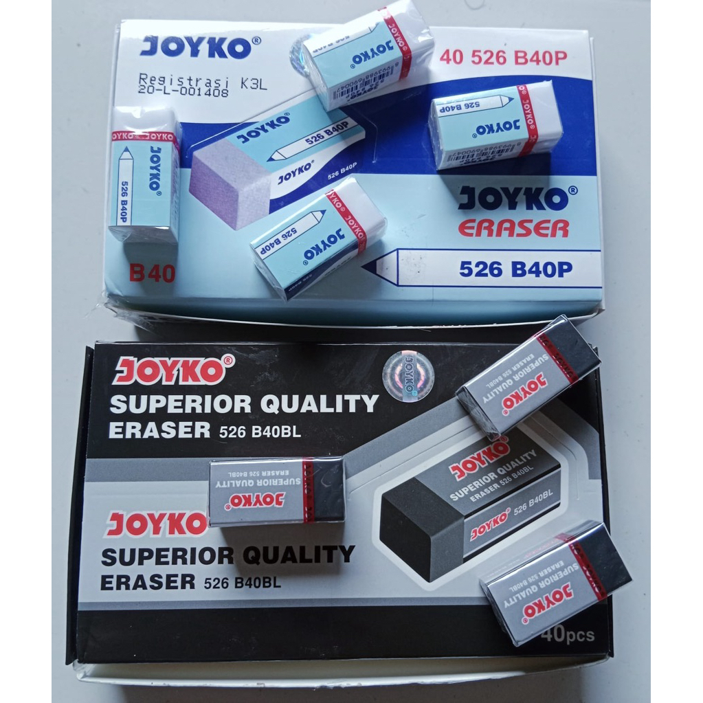 

penghapus pensil kecil joyko & kenko - hitam & putih # 1 box