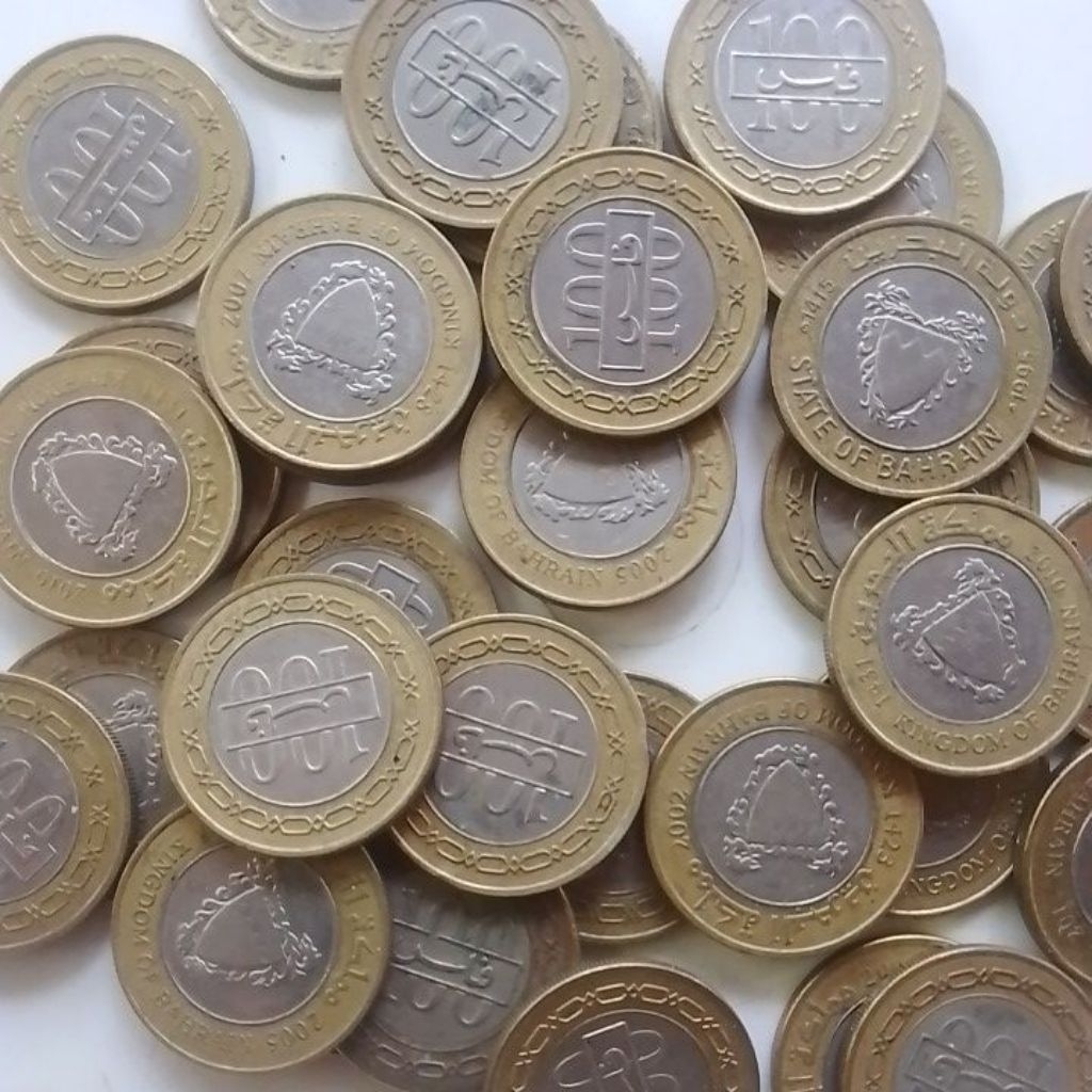 UANG ASING KUNO KOIN 100 FILS BAHRAIN