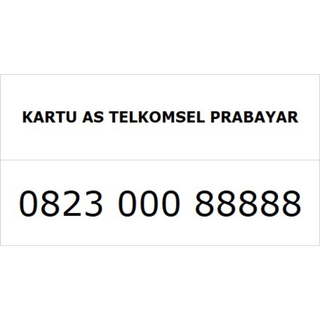 Nomor super cantik  KARTU AS TELKOMSEL PRABAYAR 88888