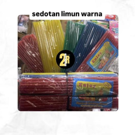 Sedotan Limun isi 5pak/Sedotan Warna Warni Murah es ikat