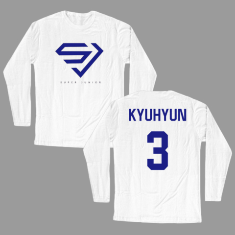 Kaos katun lengan panjang suju super junior kpop baju atasan tshirt korea kyuhyun leeteuk heechul si