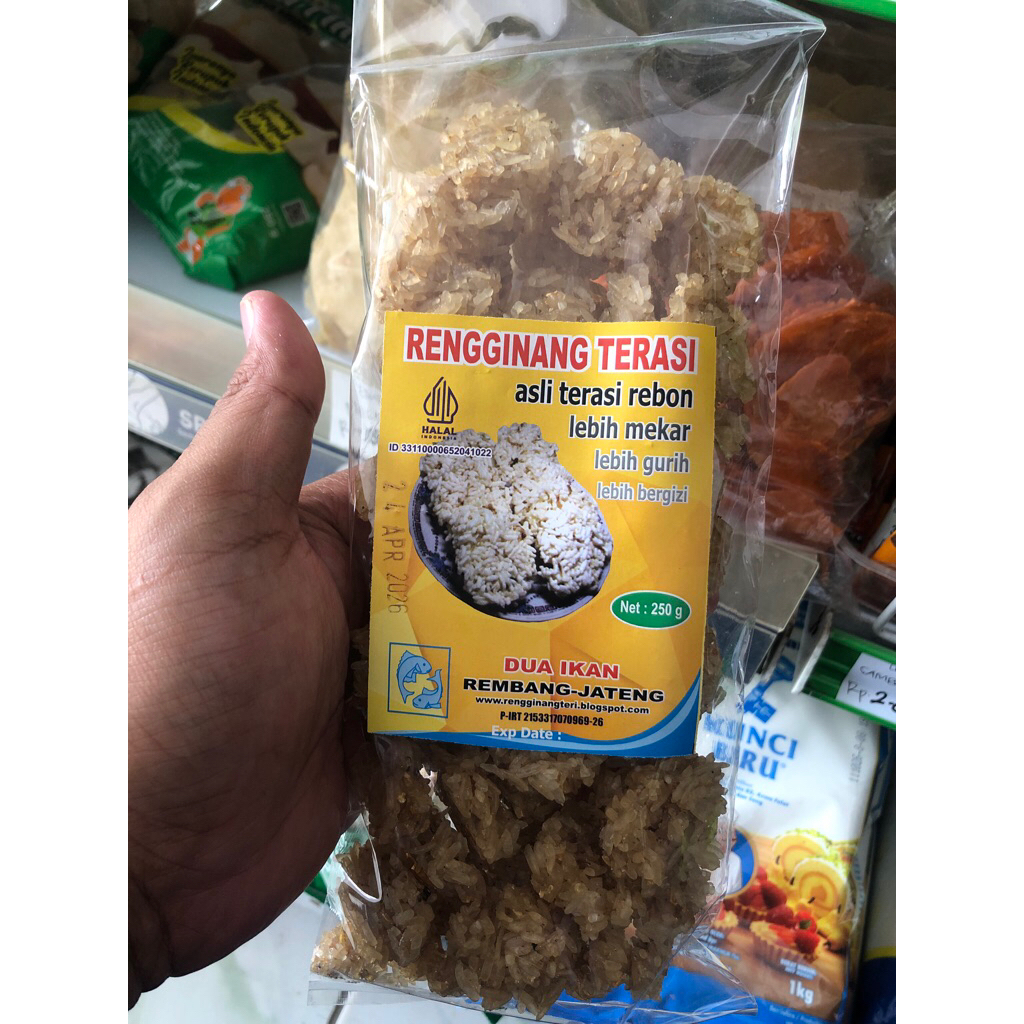 rengginang terasi dua ikan rembang jateng (mentah)