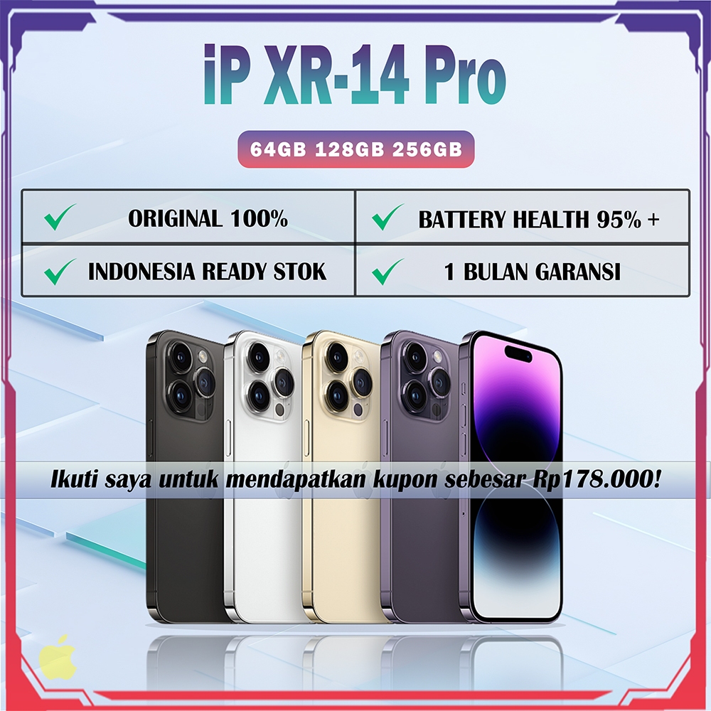 iPhone 14 Pro 64/128/256GB LCD 100% ORI, Second Inter NO SIMLOCK (XR Ganti Housing)【NeupPhonic】