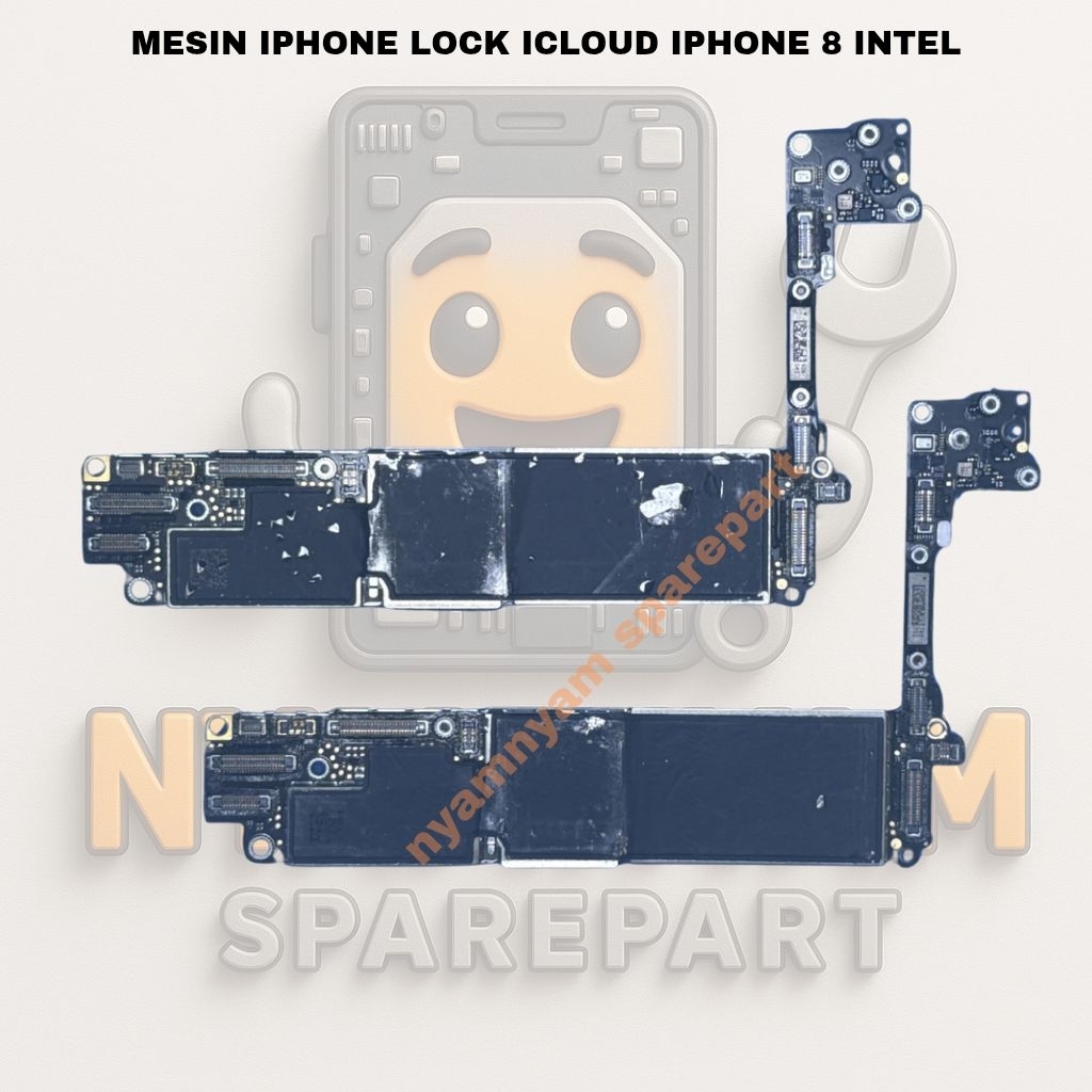 mesin lock icloud iphone 8 intel / qualcome