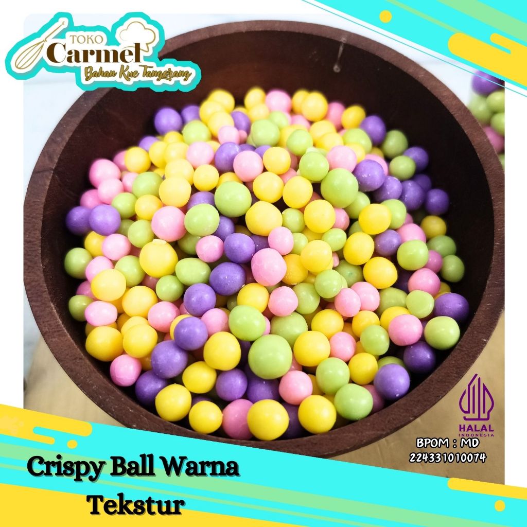 Elmer Crispy Ball Coklat 100gr - Topping Donat Choco Caviar biskuit coklat