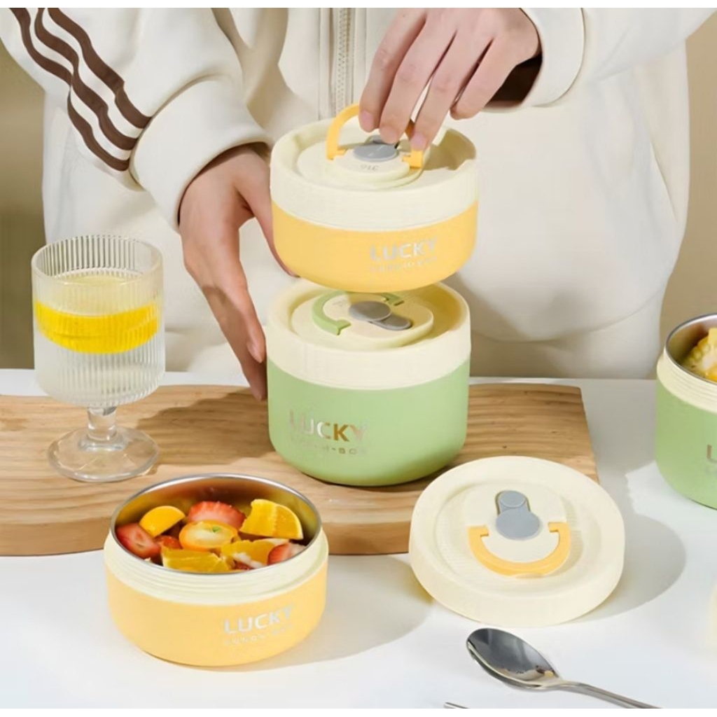 LUCKY LUNCH BOX RANTANG STAINLESS WADAH BEKAL MAKAN