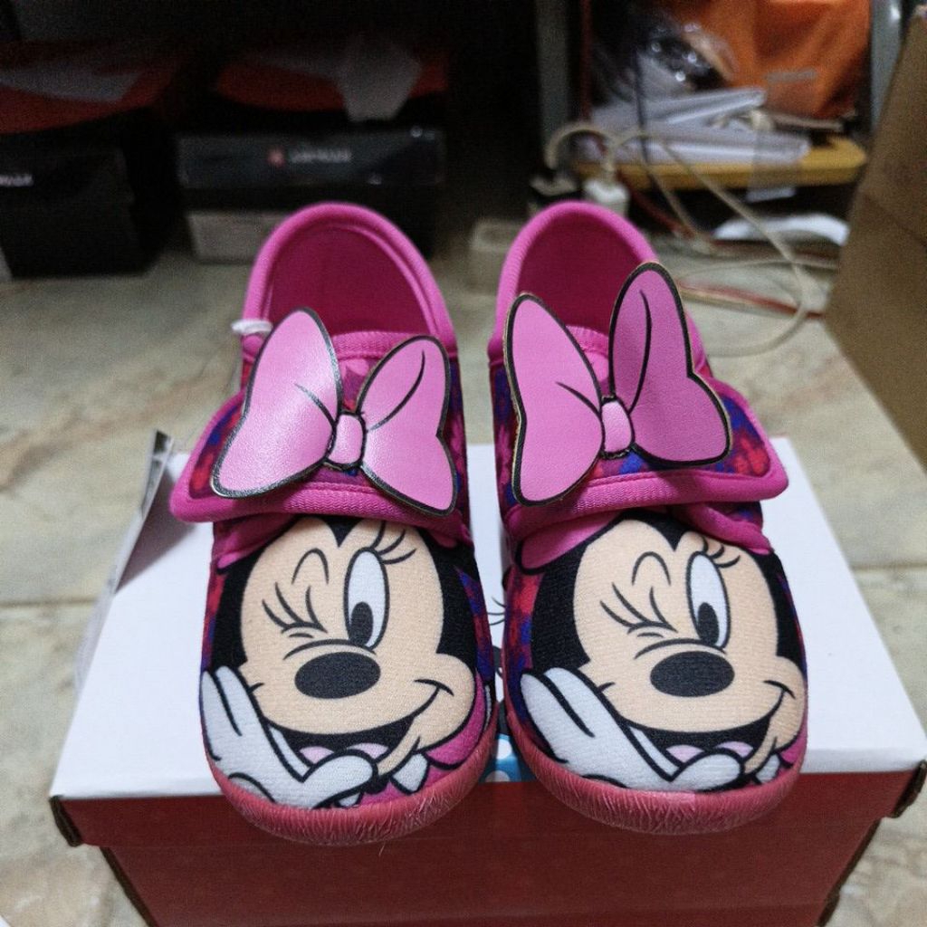 Sepatu ballerina balet anak Minnie mouse ballerina Fuschia/Green girls original by sport station